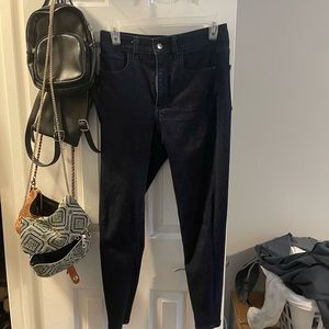 Express dark blue jeans size 4 petite
